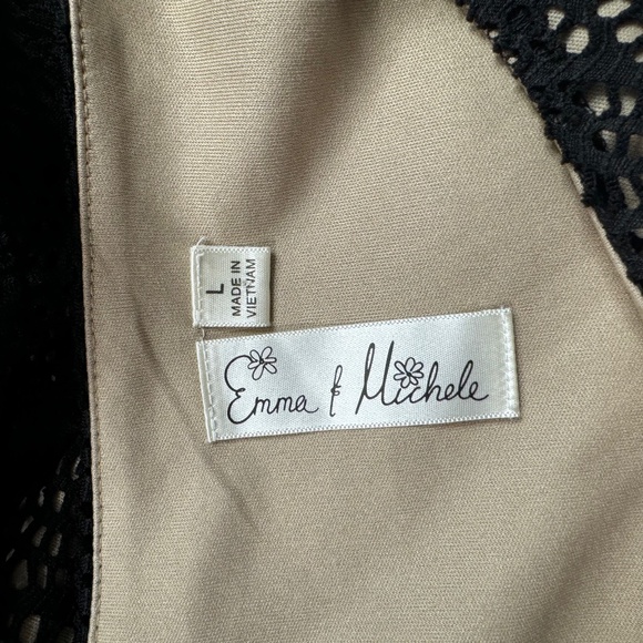 Emma & Michele Black Lined Lace Dress - Picture 9 of 10